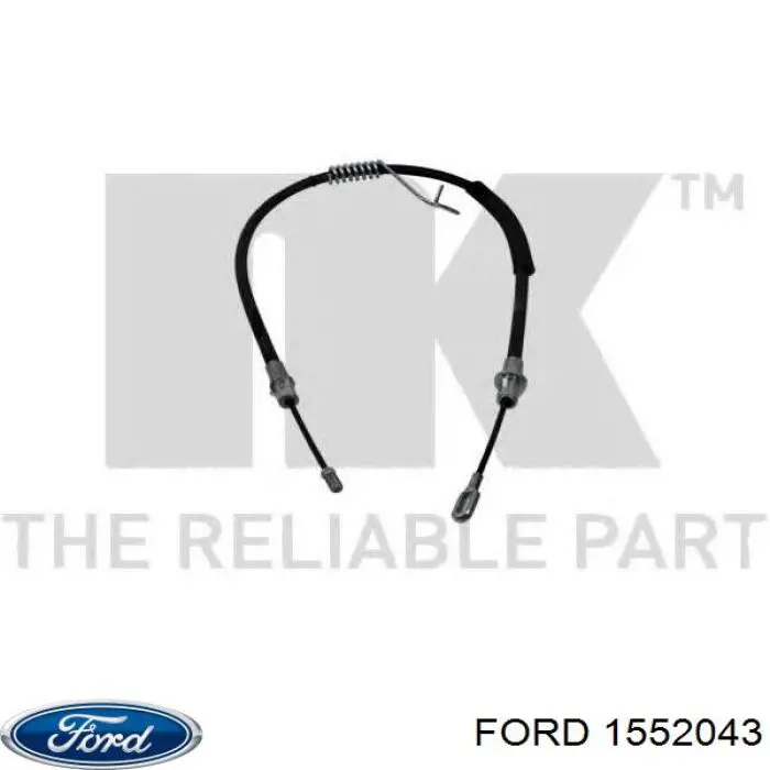 1552043 Ford Трос ручного тормоза задний, правый
