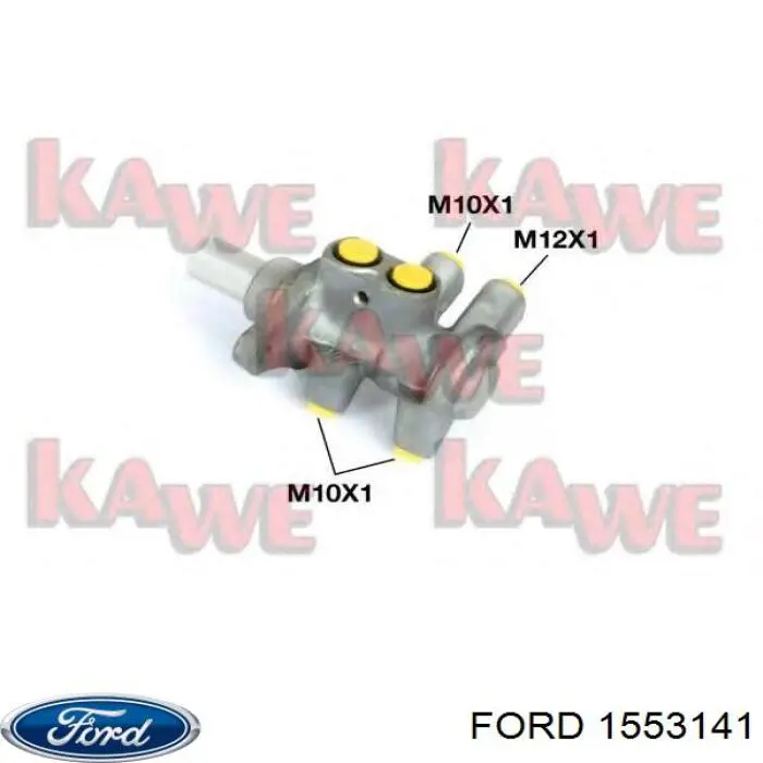 Цилиндр главный тормоза (гидротормозов) Ford 1553141 цена, от 93.32 USD