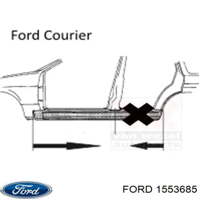 Порог внешний левый Ford 1553685 цена, от 67.46 USD