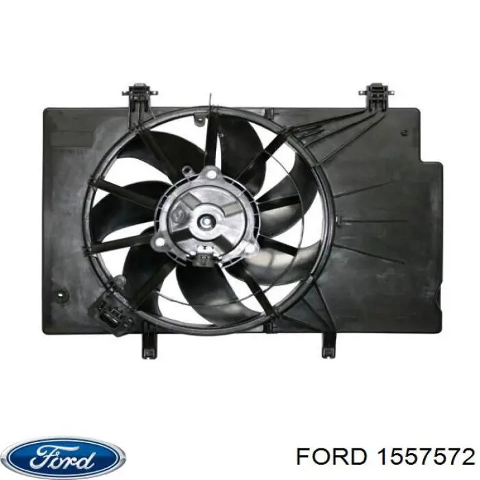 1557572 Ford диффузор радиатора охлаждения, в сборе с мотором и крыльчаткой
