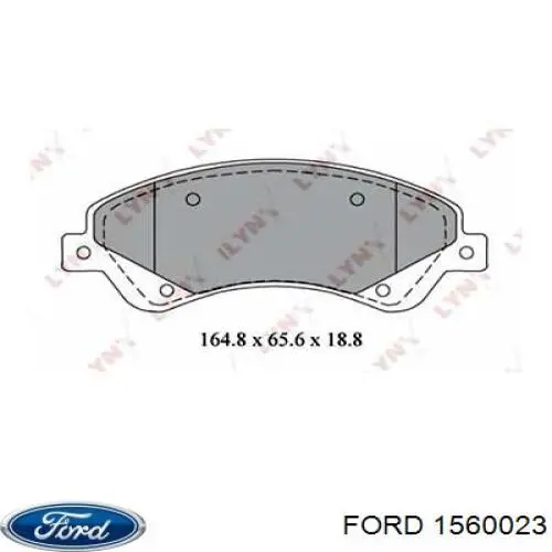 Передние тормозные колодки 1560023 Ford