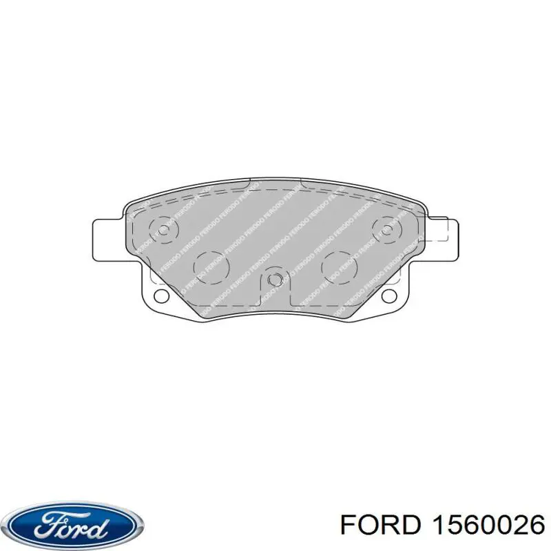 Купить 1560026 Ford Колодки тормозные задние, дисковые