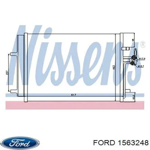Конденсатор кондиционера Ford 1563248 цена, от 101.38 USD