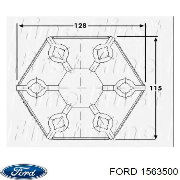 Муфта кардана эластичная 1563500 Ford