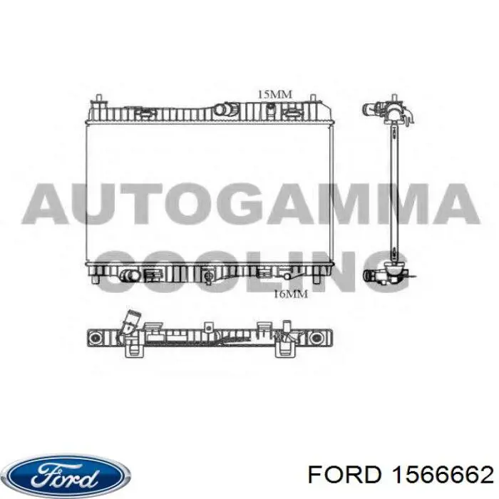 1566662 Ford радиатор