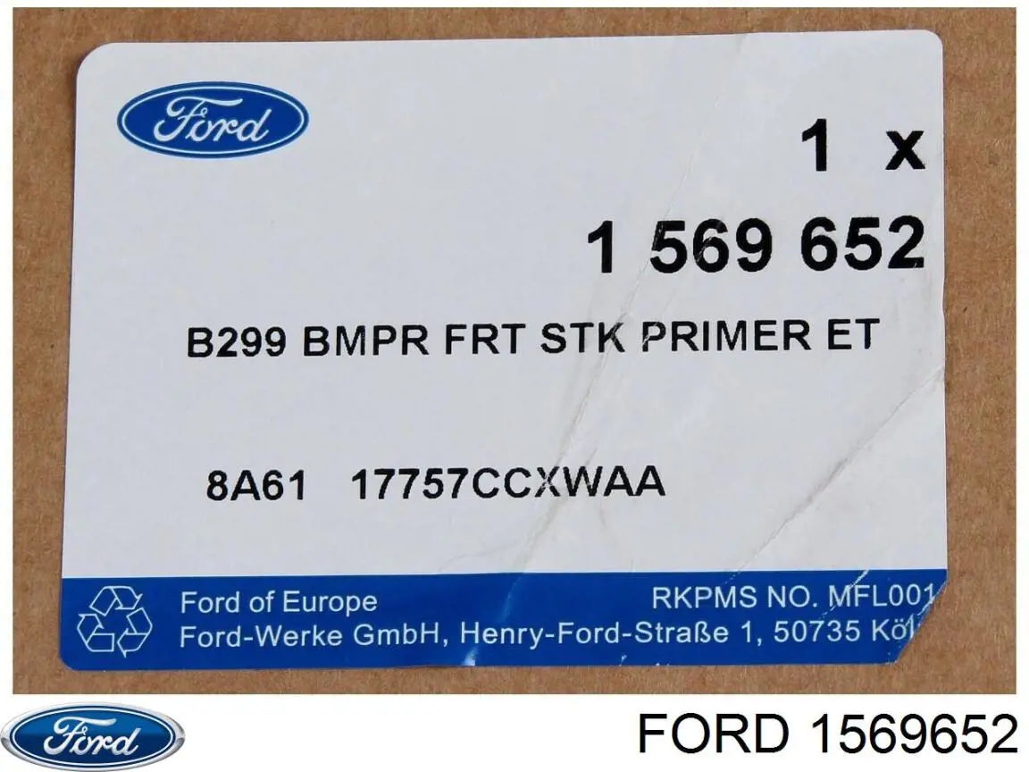 Бампер на авто Ford 1569652 цена, от 152.56 USD