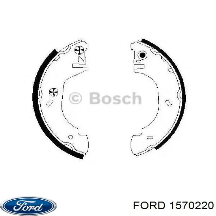 Задние барабанные колодки 1570220 Ford