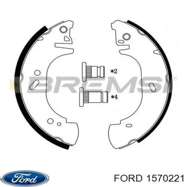 Задние барабанные колодки 1570221 Ford