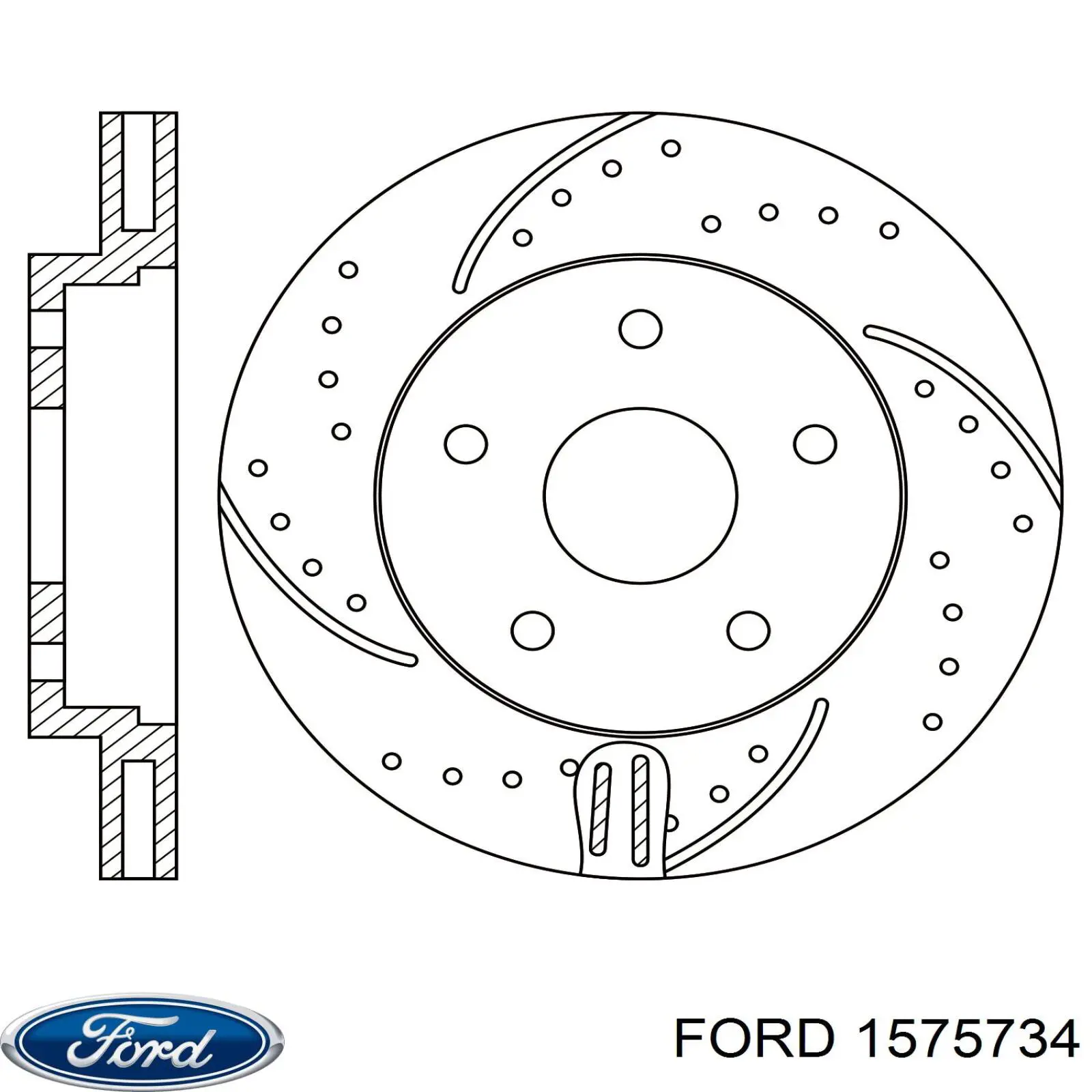 1575734 Ford Диск тормозной передний