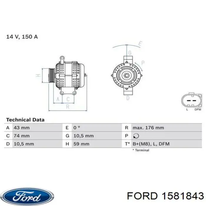 Купить 1581843 Ford Генератор