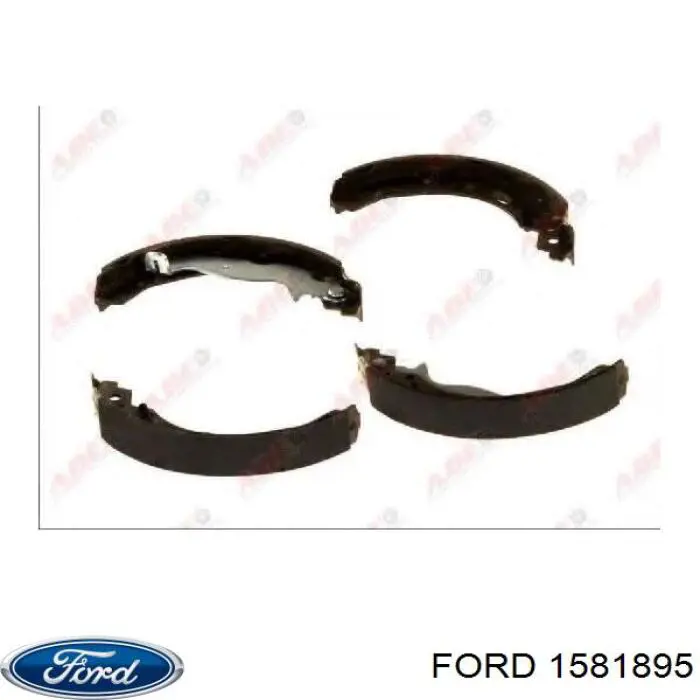 1581895 Ford колодки тормозные задние барабанные
