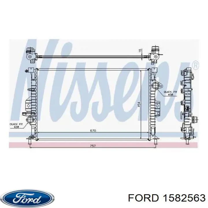 Купить 1582563 Ford Радиатор водяной