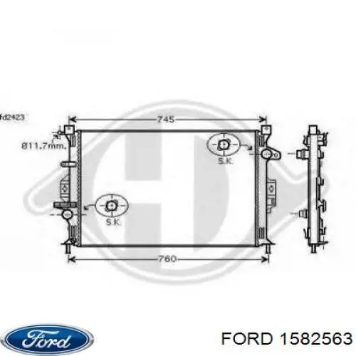 Радиатор охлаждения двигателя Ford 1582563 цена, от 78.51 USD
