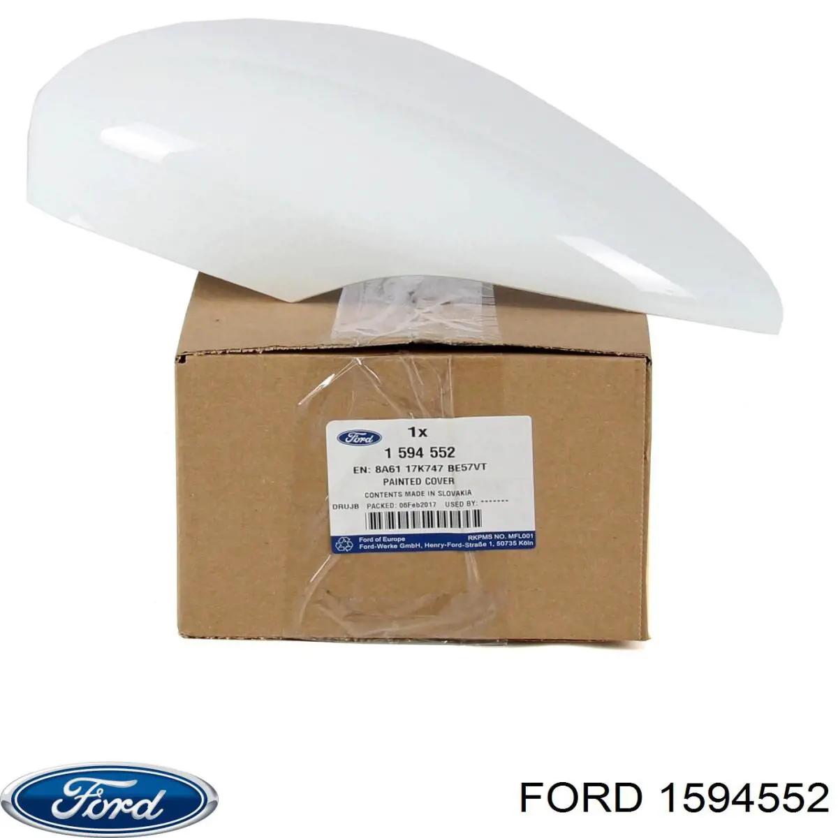 1594552 Ford placa sobreposta (tampa do espelho de retrovisão esquerdo)