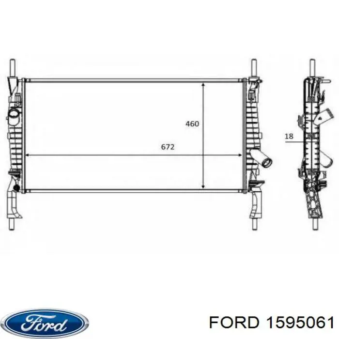 Радиатор 1595061 Ford