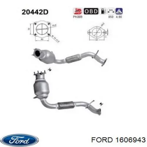 1606943 Ford Конвертор-катализатор