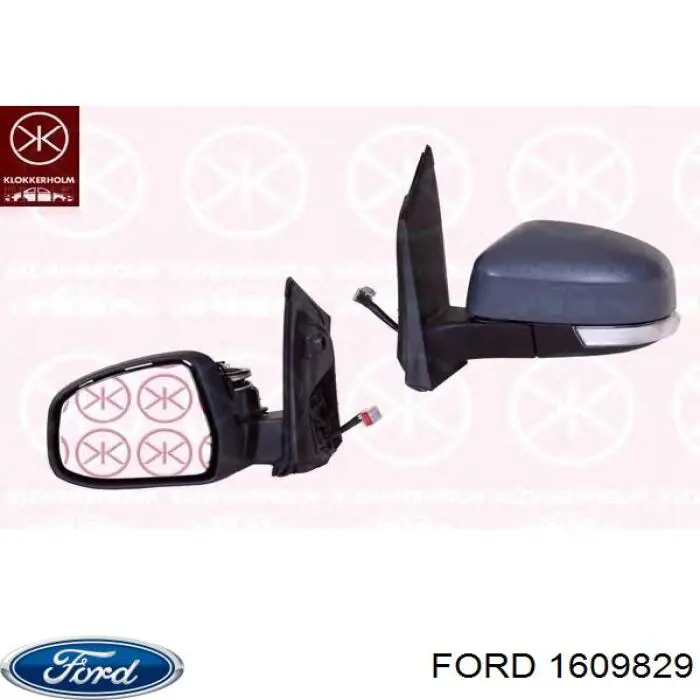 Зеркальный элемент зеркала заднего вида правого Ford 1609829