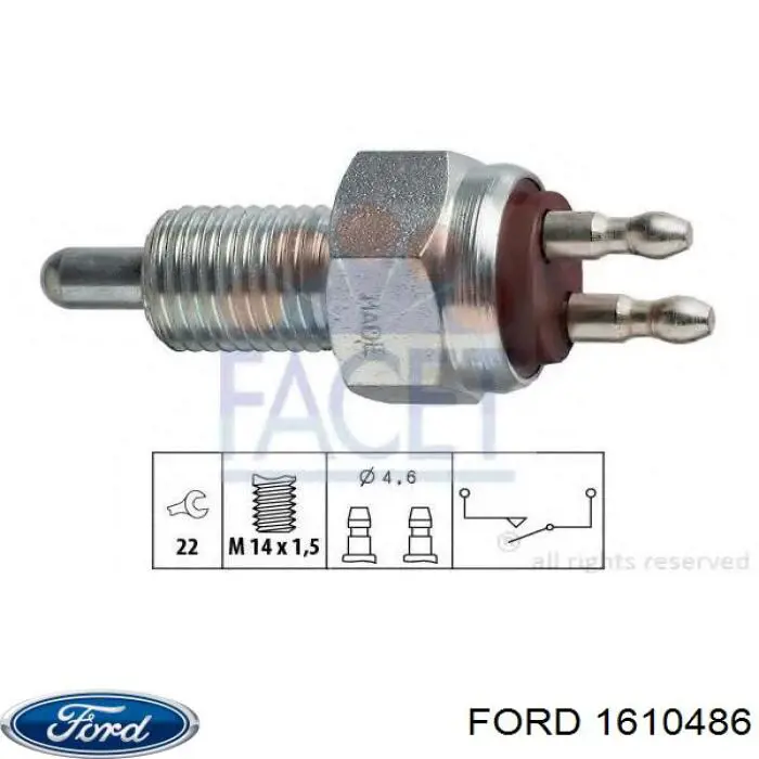 1610486 Ford датчик включения фонарей заднего хода
