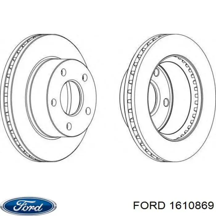  Передние тормозные диски Ford Escort 3
