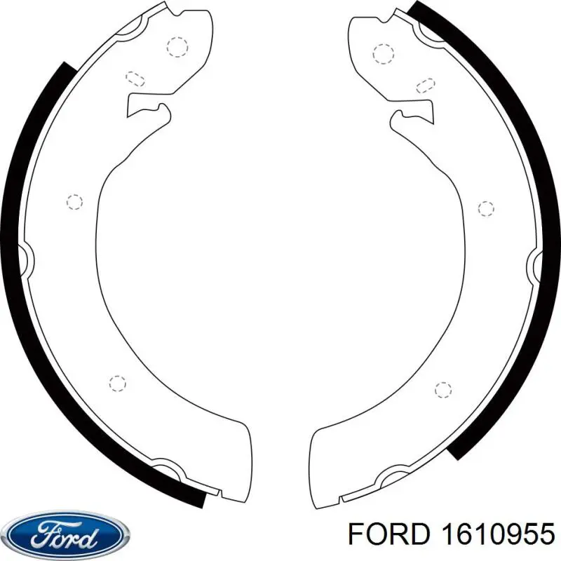 1610955 Ford колодки тормозные задние барабанные