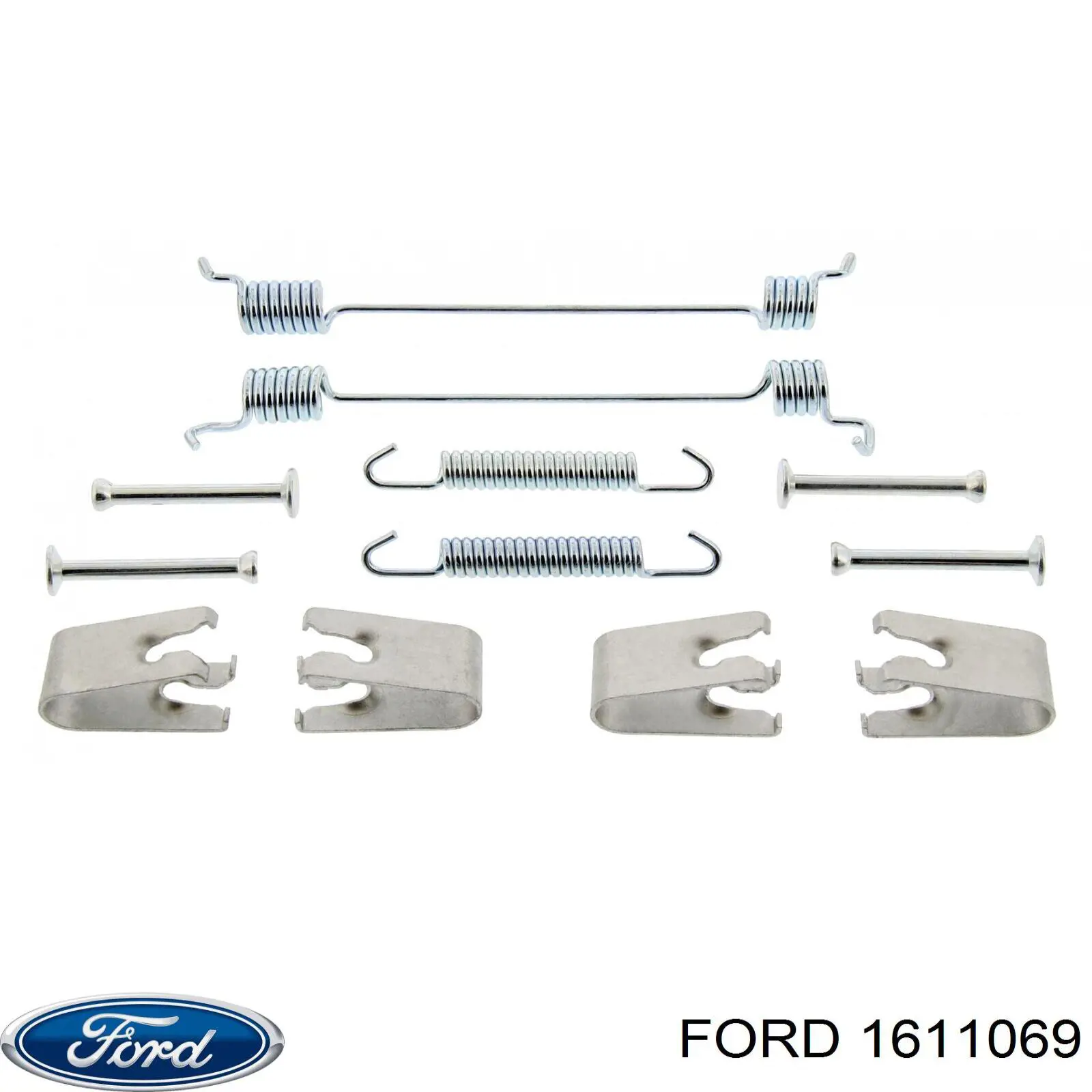 1611069 Ford монтажный комплект задних барабанных колодок