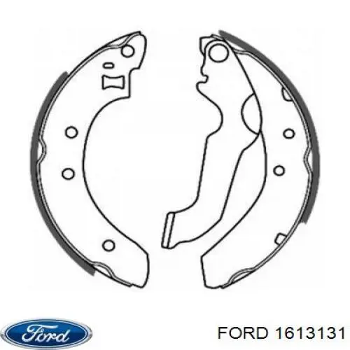 Задние барабанные колодки 1613131 Ford