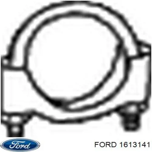 1613141 Ford хомут глушителя передний