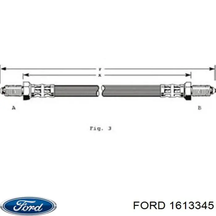 1613345 Ford Гибкая тормозная трубка передняя