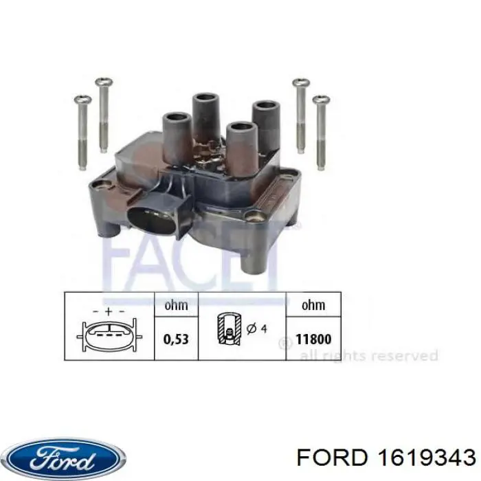 Купить 1619343 Ford Катушка зажигания