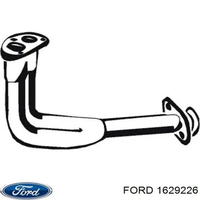 Труба приемная (штаны) глушителя передняя на Ford Escort III 