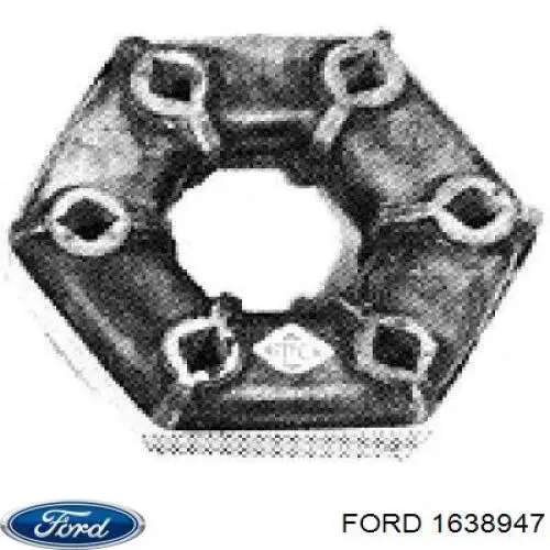Резиновая упругая муфта кардана передняя Ford 1638947