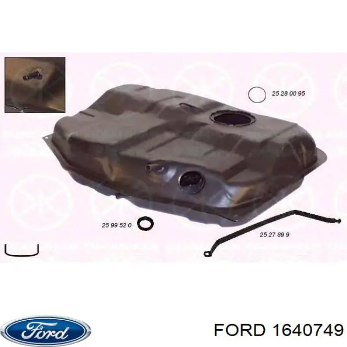 Топливный бак 1640749 Ford