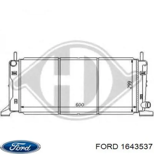 Купить 1643537 Ford Радиатор водяной