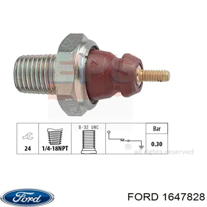 Купить 1647828 Ford Датчик давления масла
