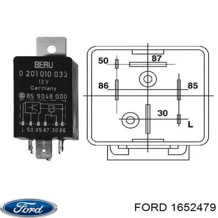 Купить 1652479 Ford Реле свечей накала