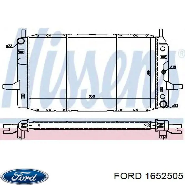 Купить 1652505 Ford Радиатор водяной