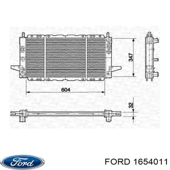 Радиатор 1654011 Ford