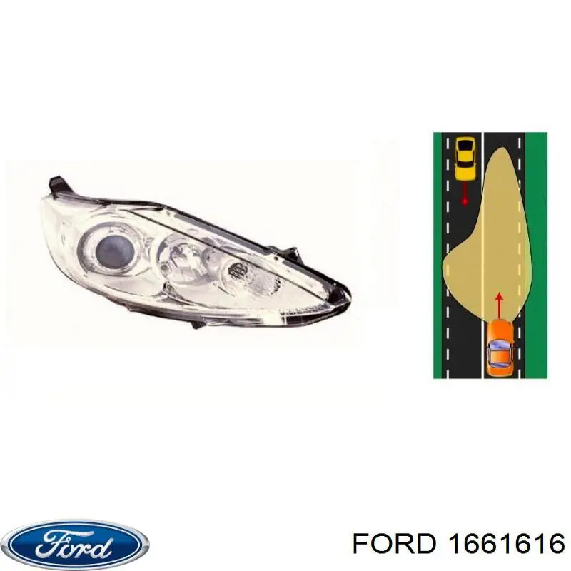 1661616 Ford фара правая