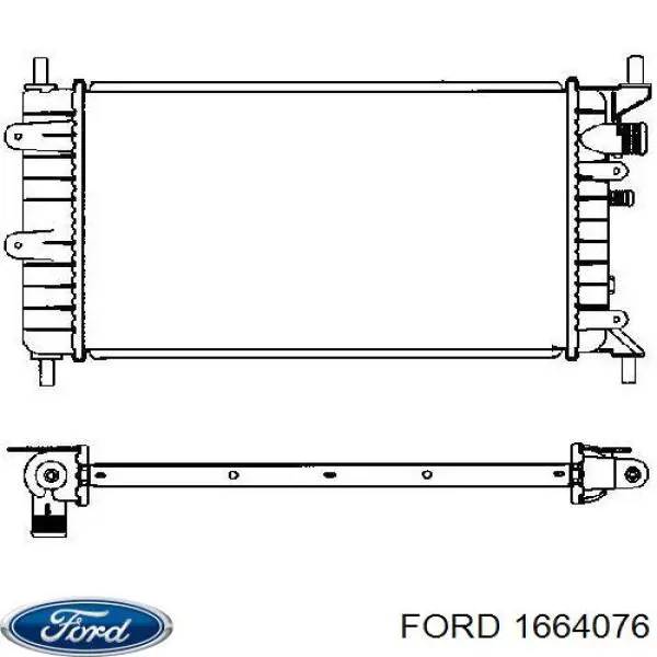 Радиатор 1664076 Ford