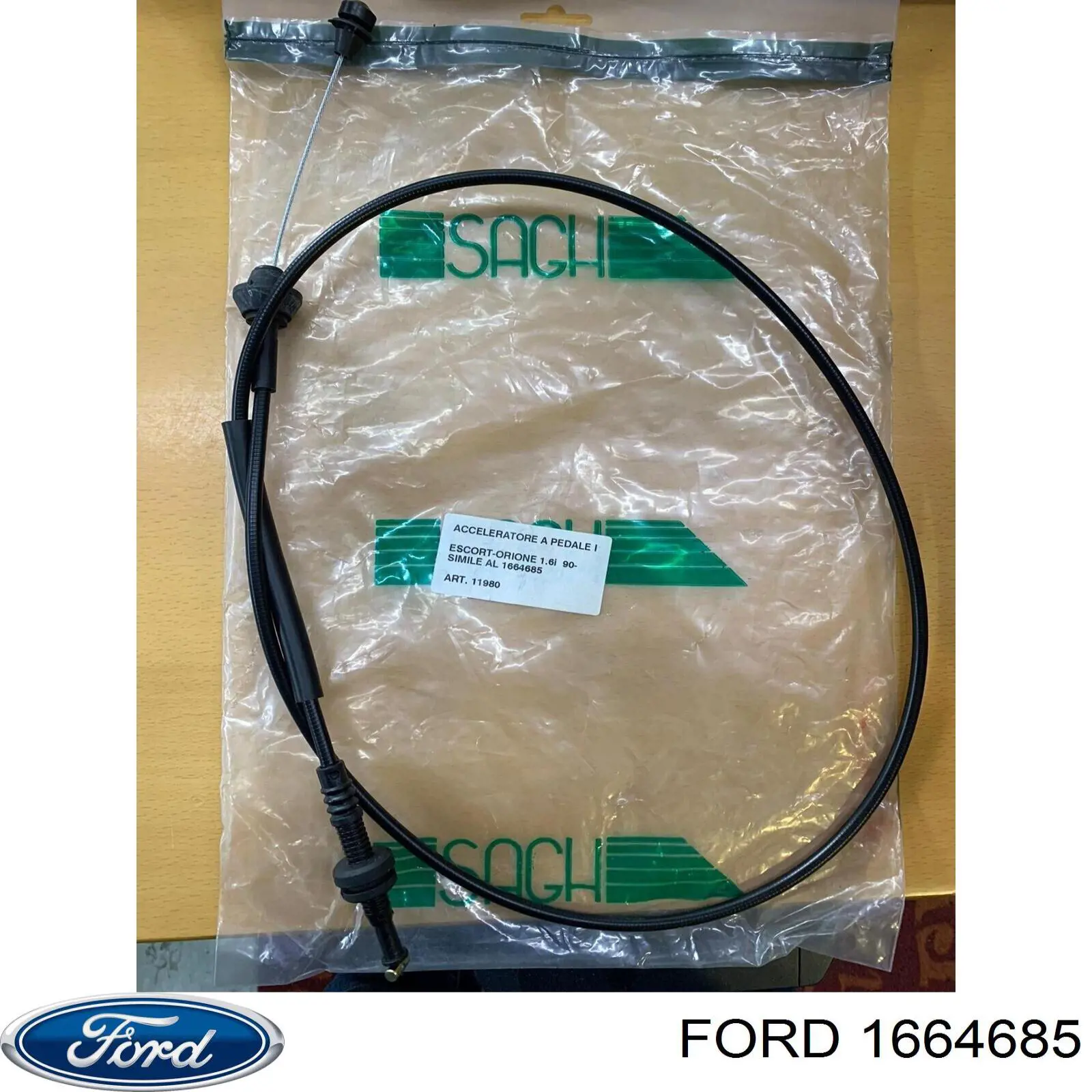 1664685 Ford cabo/pedal de gás (de acelerador)