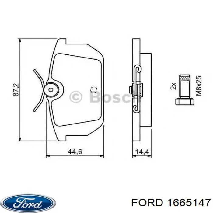 Верхний комплект прокладок двигателя Ford 1665147 цена, от 58.48 USD