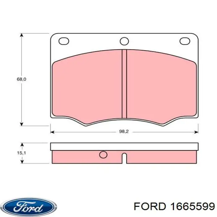 1665599 Ford колодки тормозные передние дисковые