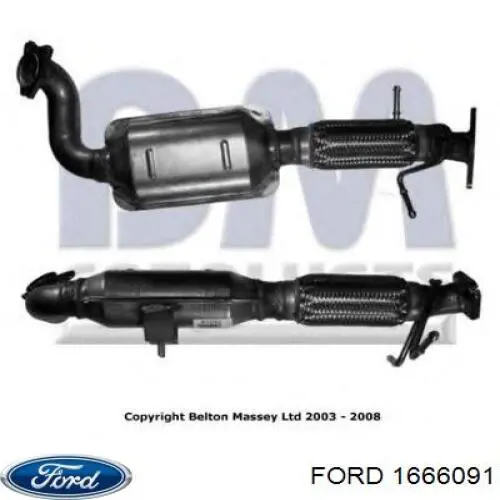 Купить 1666091 Ford Преобразователь отработавших газов