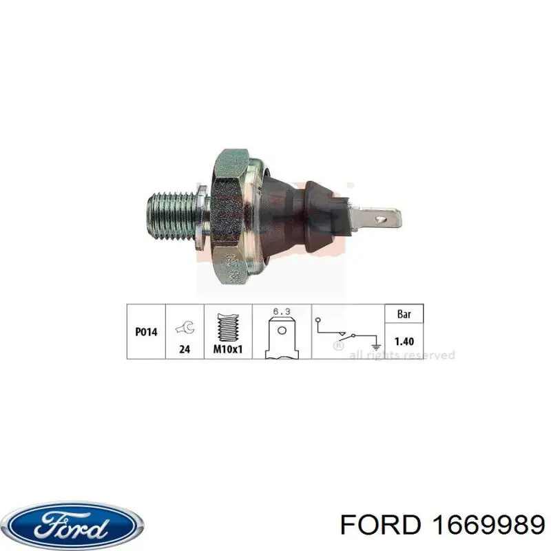 1669989 Ford Датчик указателя давления масла