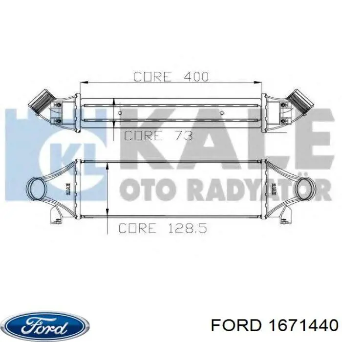 Интеркулер 1671440 Ford