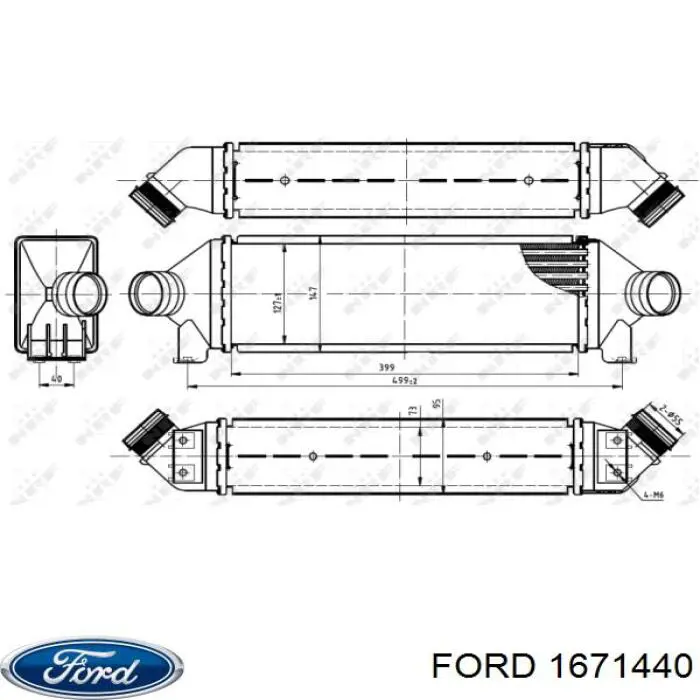 Система охлаждения наддувочного воздуха Ford 1671440 цена, от 72.52 USD