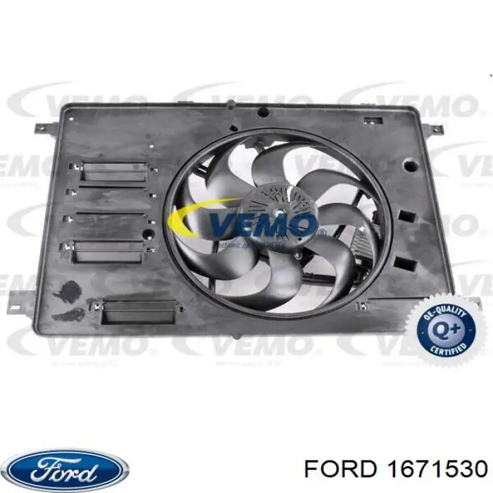 Купить 1671530 Ford Диффузор вентилятора в сборе с мотором и крыльчаткой