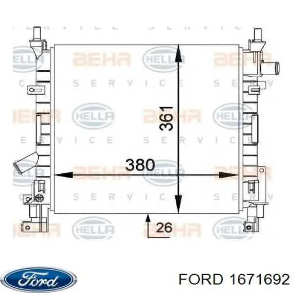 1671692 Ford радиатор