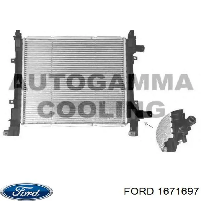 1671697 Ford радиатор