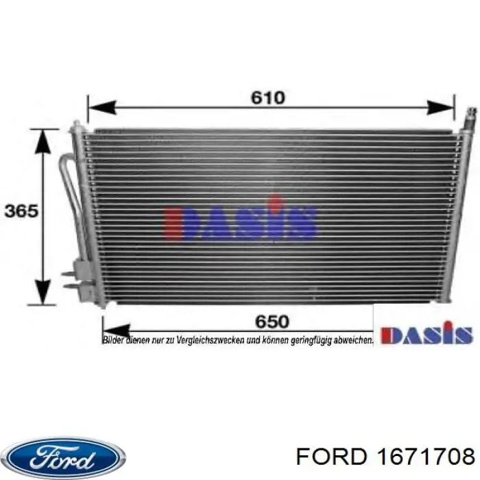 1671708 Ford радиатор кондиционера